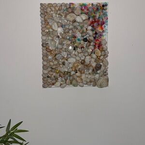 Handmade and hand selected beach sea shell art